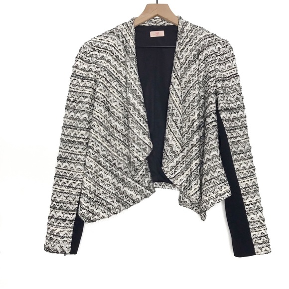 NELL COUTURE Knit Weaved Open Cardigan Blazer 8 - Picture 1 of 8